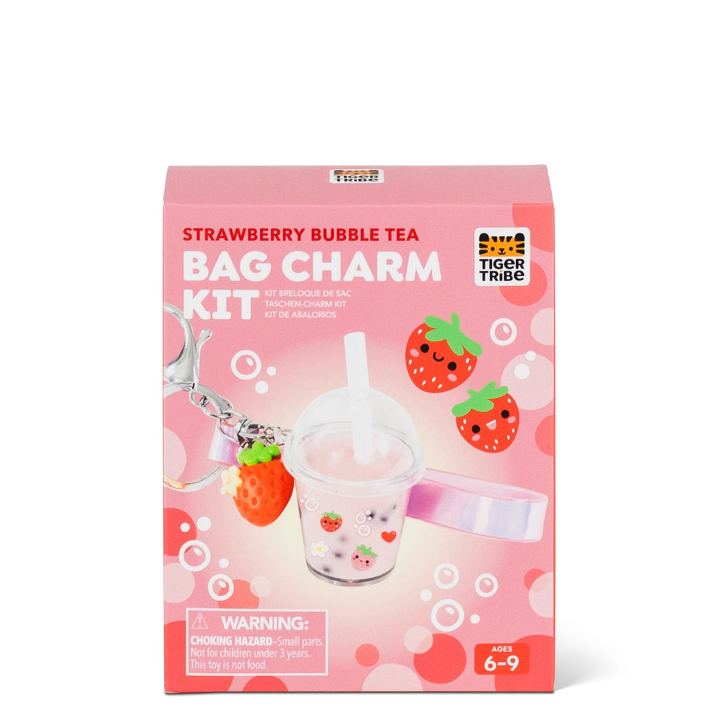 Buy Bag Charm Kit - Strawberry Bubble Tea by Tiger Tribe - at White Doors & Co