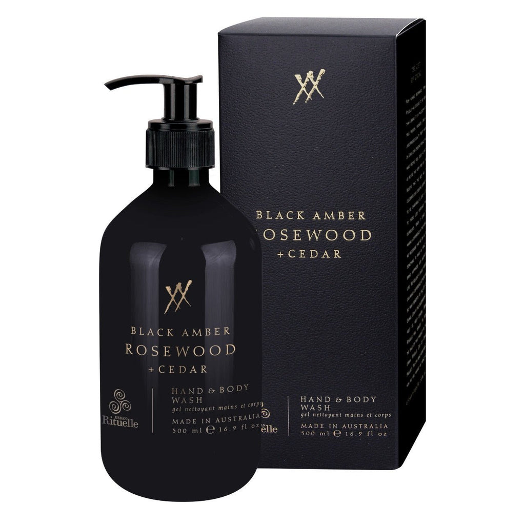 Buy Black Amber, Rosewood & Cedar Hand & Body Wash by Urban Rituelle - at White Doors & Co