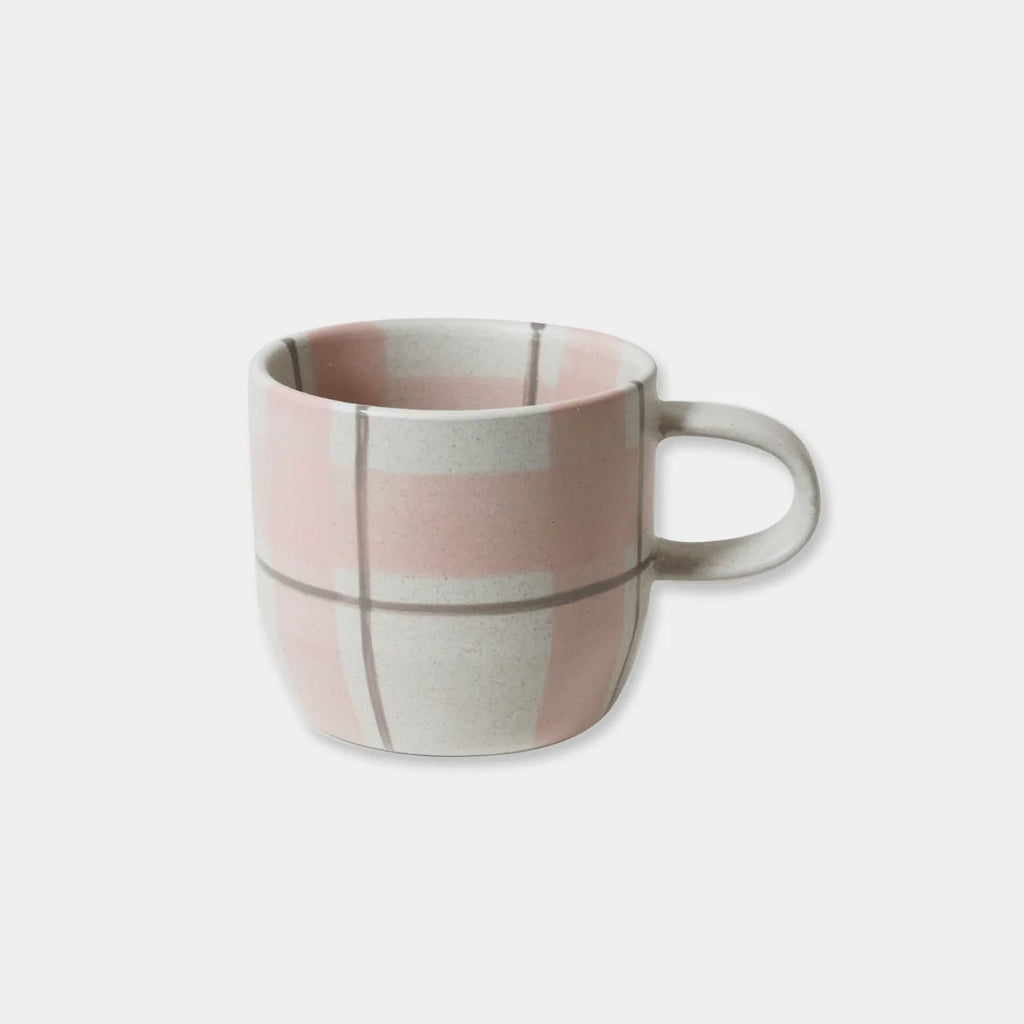 Buy Blush & Grey Check Mug / Cat's Pyjamas by Robert Gordon - at Whitedoorsandco