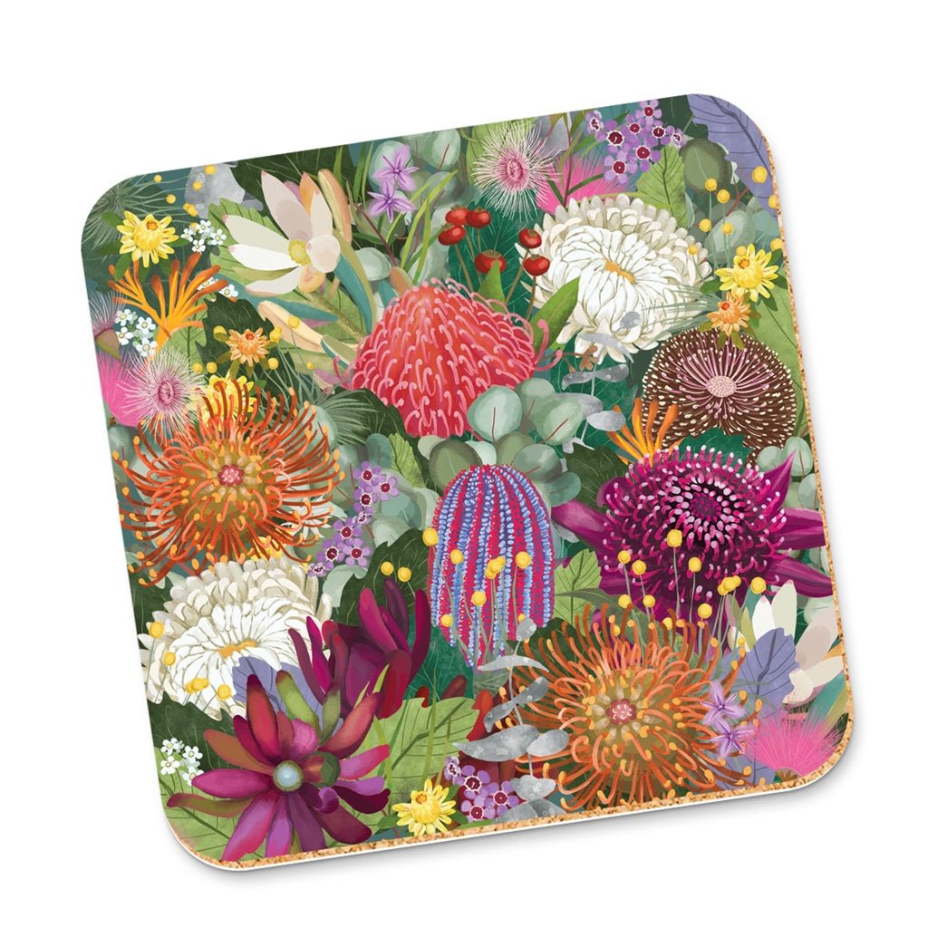 Buy Bush Bloom Floral Coaster by La La Land - at White Doors & Co