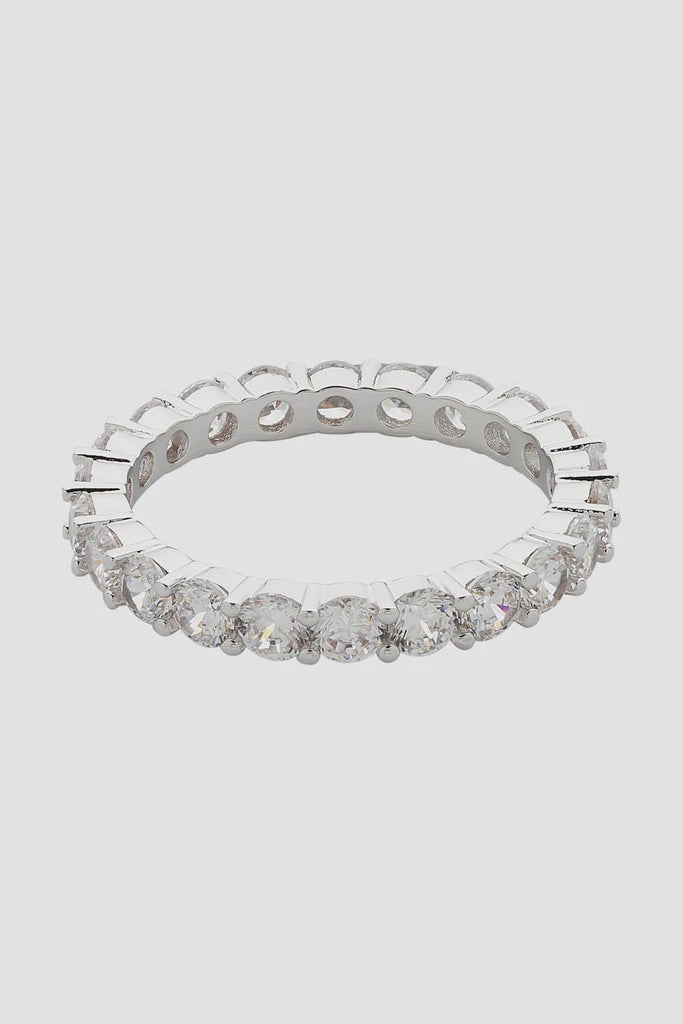 Buy Dolce Vita Rhodium CZ Ring (M) by Liberte - at White Doors & Co