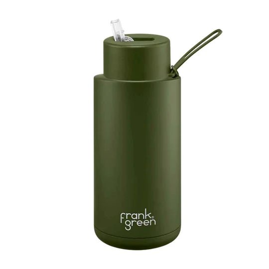 Buy Frank Green 1L Ceramic Reusable Bottle Khaki by Frank Green - at White Doors & Co