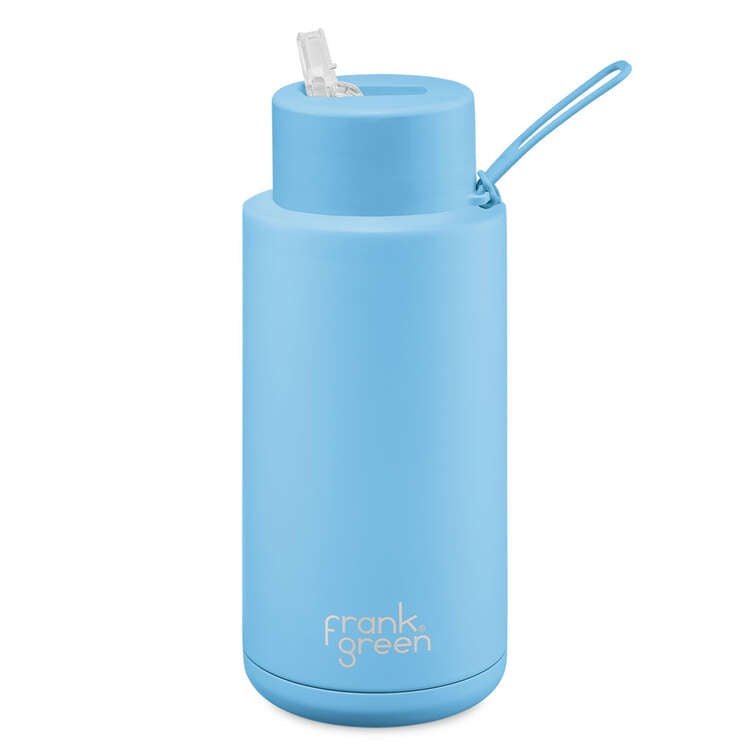 Buy Frank Green 1L Ceramic Reusable Bottle Sky Blue by Frank Green - at White Doors & Co