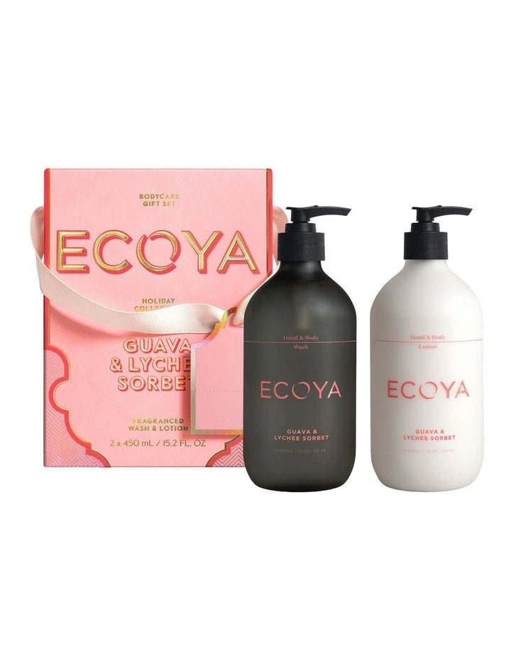 Buy Holiday: Guava & Lychee Sorbet Bodycare Gift Set by Ecoya - at White Doors & Co