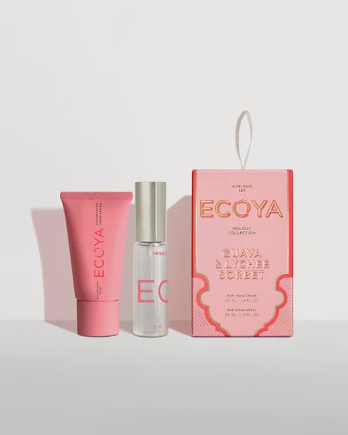 Buy Holiday: Guava & Lychee Sorbet Mini Duo Set by Ecoya - at White Doors & Co