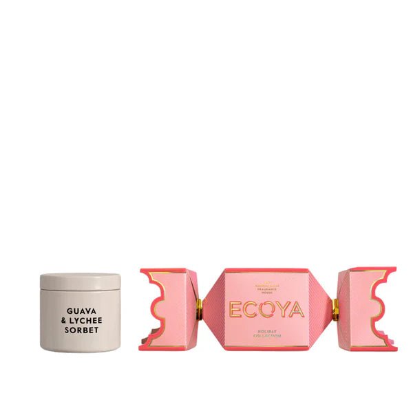 Buy Holiday: Guava & Lychee Sorbet Tin Candle Bon Bon by Ecoya - at White Doors & Co