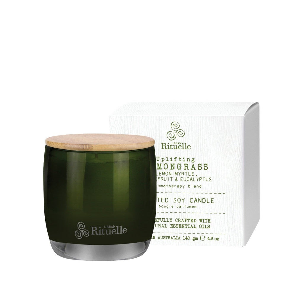 Buy Lemongrass, Lemon Myrtle, Grapefruit & Eucalyptus Scented Soy Candle - 140gm by Urban Rituelle - at White Doors & Co