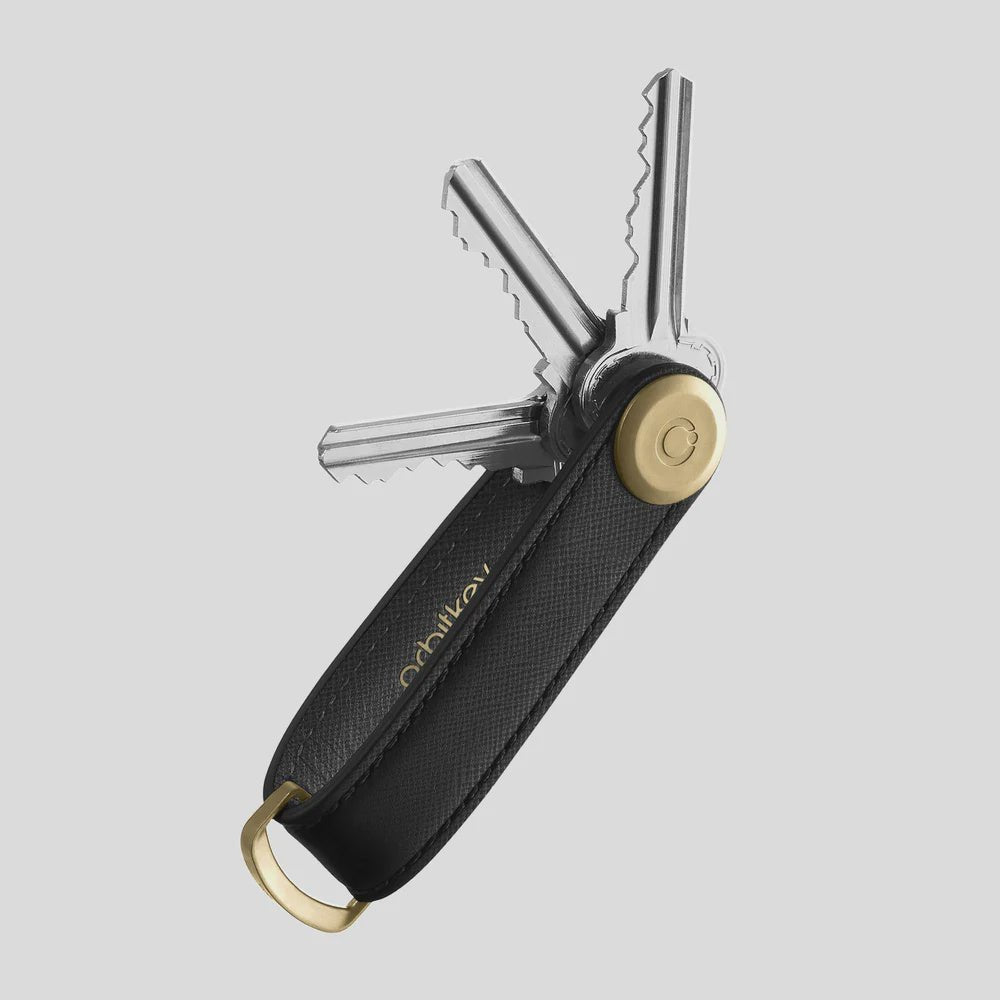 Buy Orbitkey Saffiano Leather - Liquorice Black by OrbitKey - at White Doors & Co