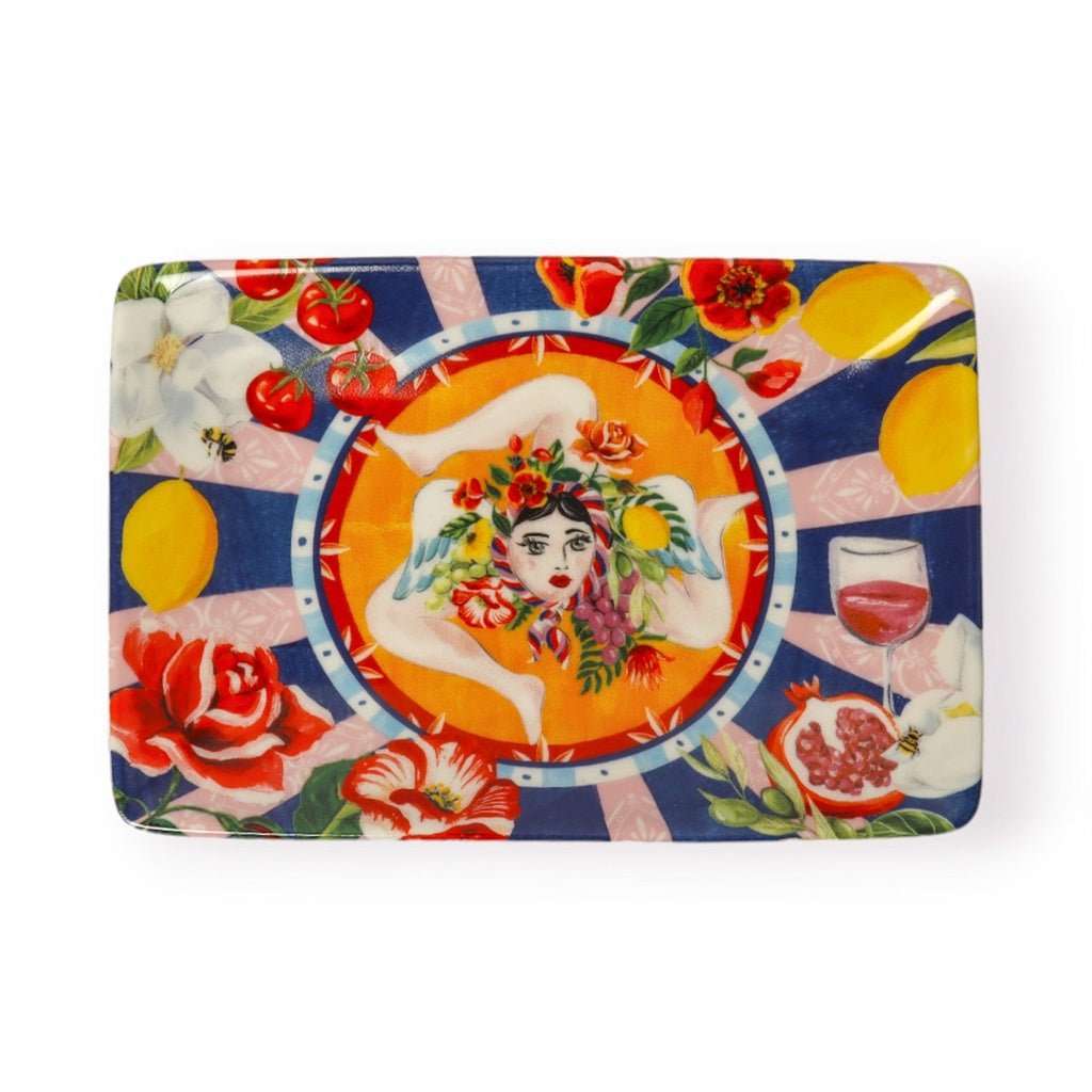 Buy Rectangle Trinket Tray Italian Summer by La La Land - at White Doors & Co