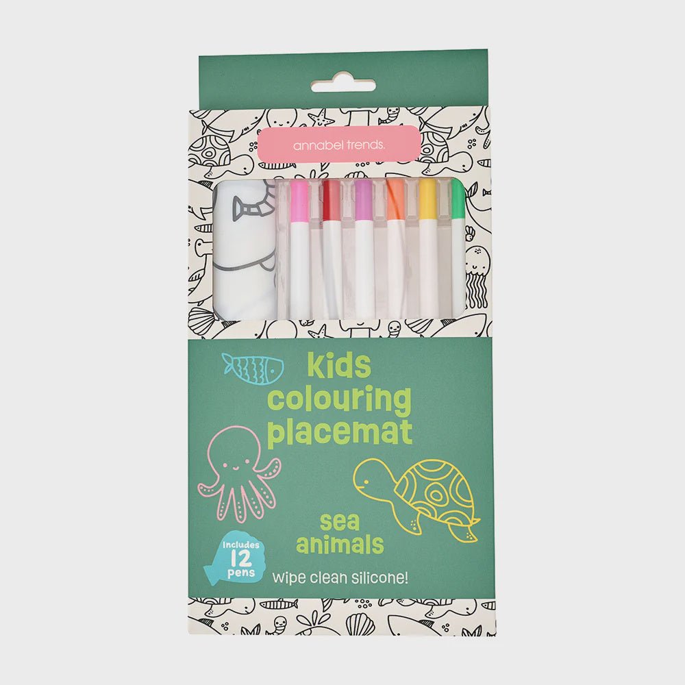 Buy Silicone Colouring Mat - Sea Animal by Annabel Trends - at White Doors & Co