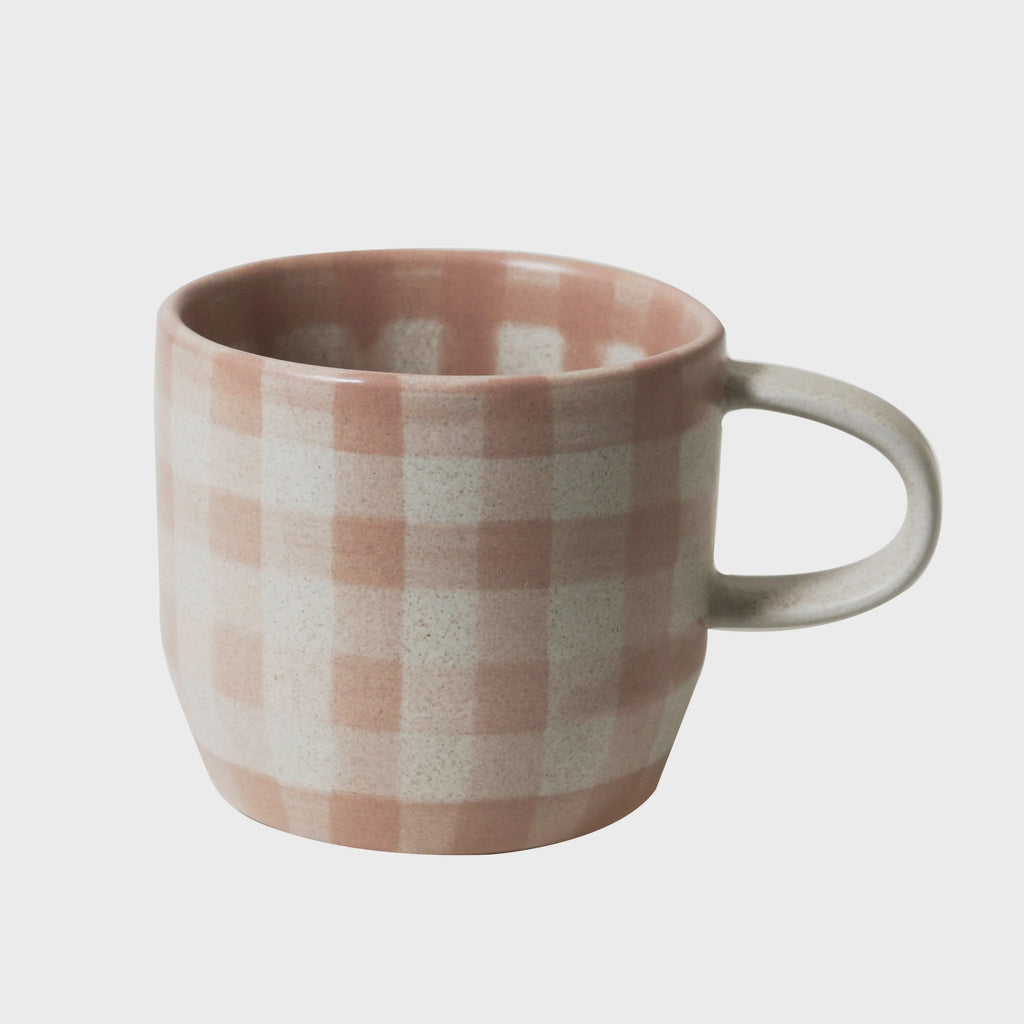 Buy Soft Terracotta Check Mug / Cat's Pyjamas by Robert Gordon - at White Doors & Co