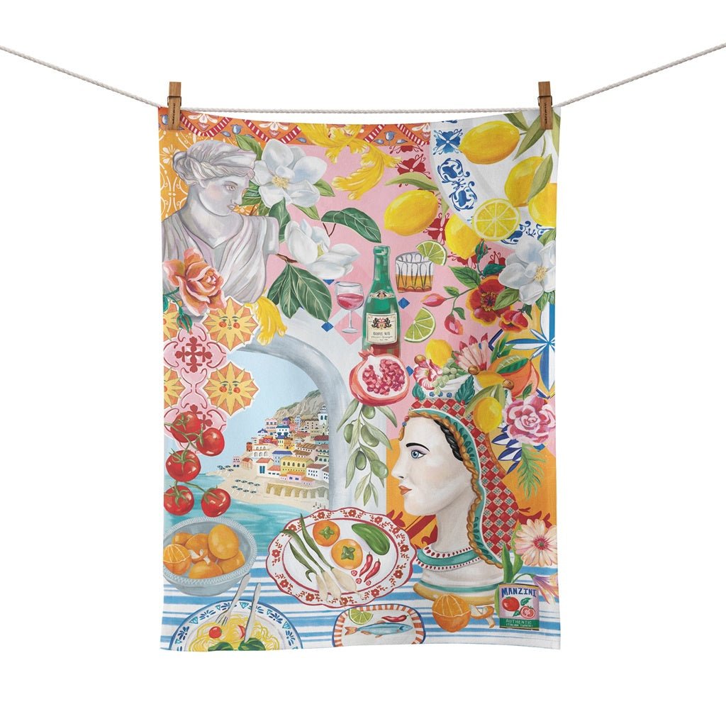 Buy Tea Towel Italian Summer by La La Land - at White Doors & Co