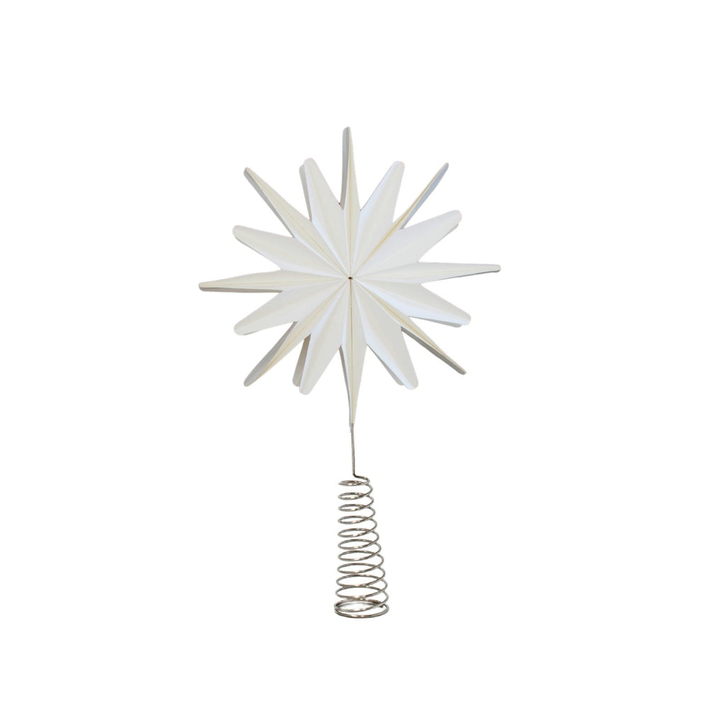 Buy Tree Topper Star Off - White H35cm w Metal Coil by Nordic Rooms - at White Doors & Co