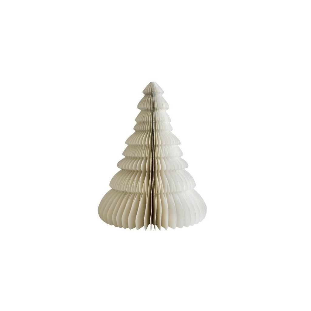 Buy Christmas Ornament Tree Standing Off-White with Silver Glitter Edges by Nordic Rooms - at White Doors & Co