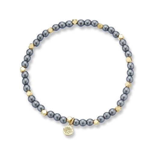 Buy Hematite Aura of Gold Gem Bracelet by Palas - at White Doors & Co