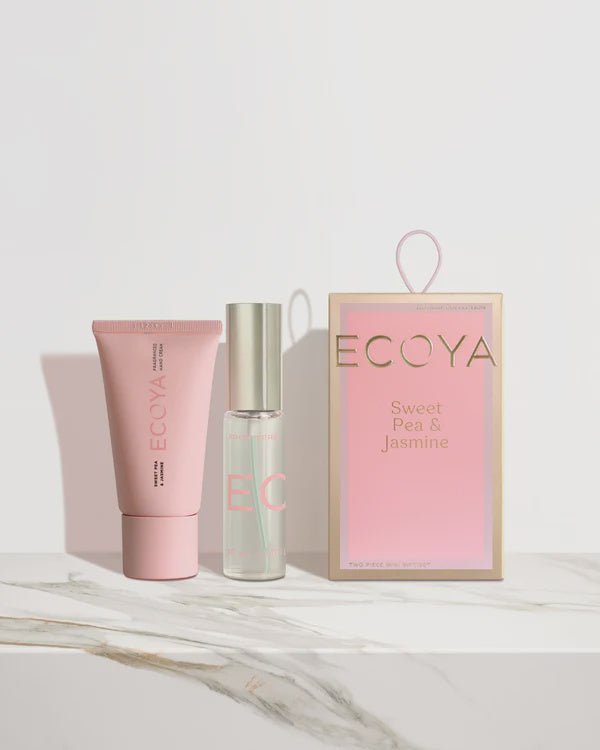 Buy Holiday: Sweet Pea & Jasmine Two Piece Mini Gift Set by Ecoya - at White Doors & Co