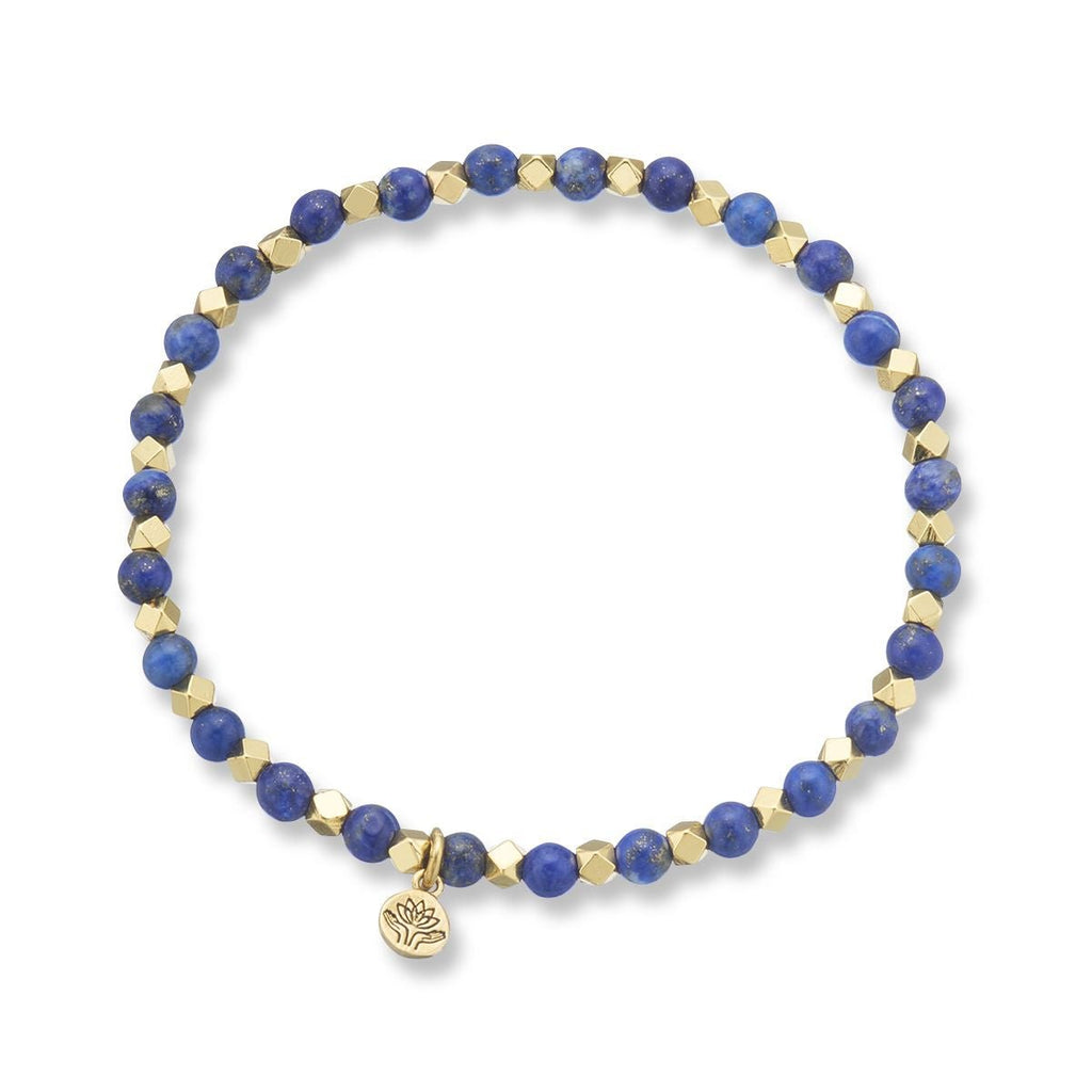 Buy Lapis Lazuli Aura of Gold Gem Bracelet by Palas - at White Doors & Co