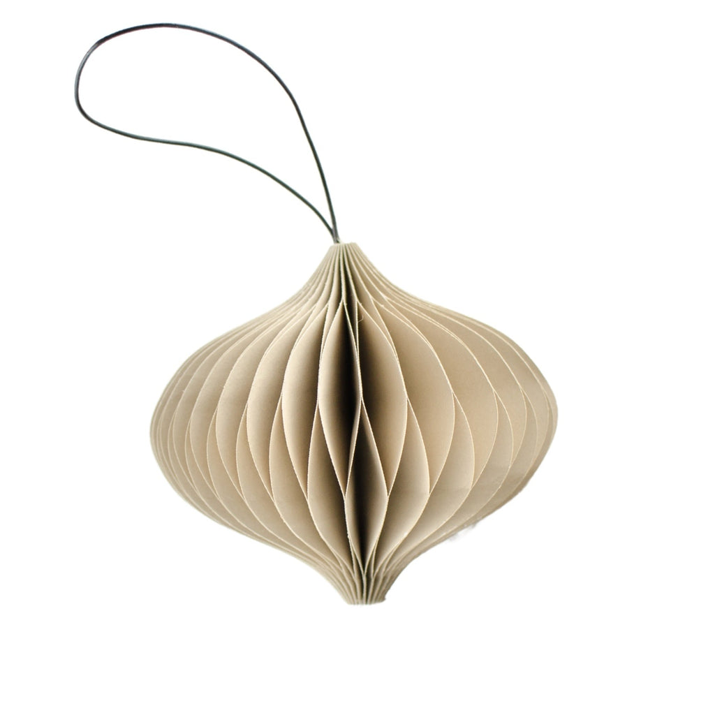 Buy Linen Paper Jewel Ornament H8.5cm by Nordic Rooms - at White Doors & Co