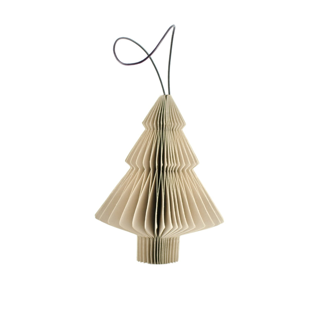 Buy Linen Paper Tree Ornament H10cm by Nordic Rooms - at White Doors & Co