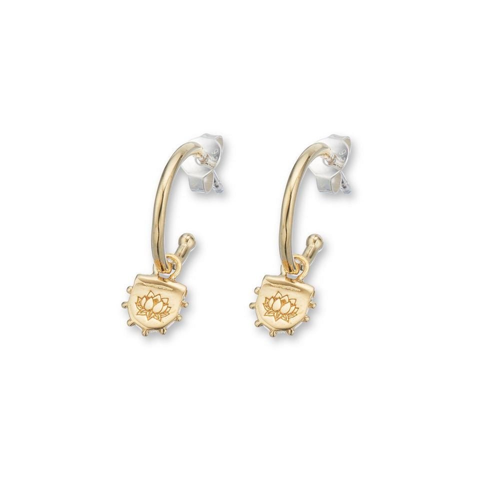 Buy Lotus Hoop Earrings by Palas - at White Doors & Co