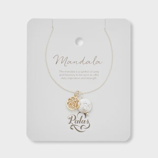 Buy Mandala and Pearl Amulet Necklace by Palas - at White Doors & Co