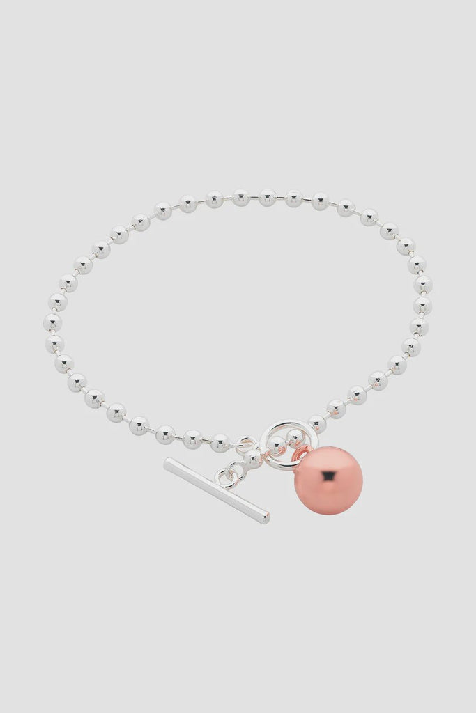 Buy Noa Silver Rose Gold Bracelet by Liberte - at White Doors & Co