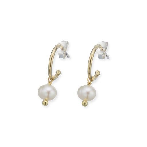 Buy Prosperity Pearl Hoop Earrings by Palas - at White Doors & Co