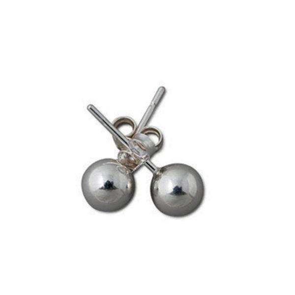 Buy Sterling Silver Ball Studs (6mm) by Von Treskow - at White Doors & Co