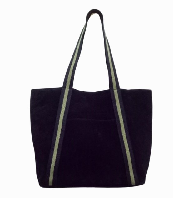 Buy Suede Tote- Black by Ju Ju and Co - at White Doors & Co