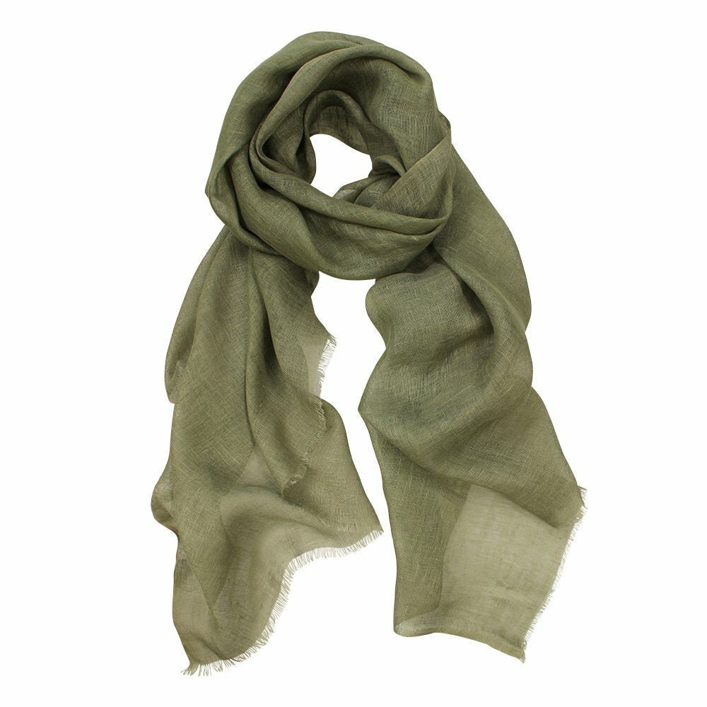 Buy Zara Linen Wrap - Khaki by DLux - at White Doors & Co